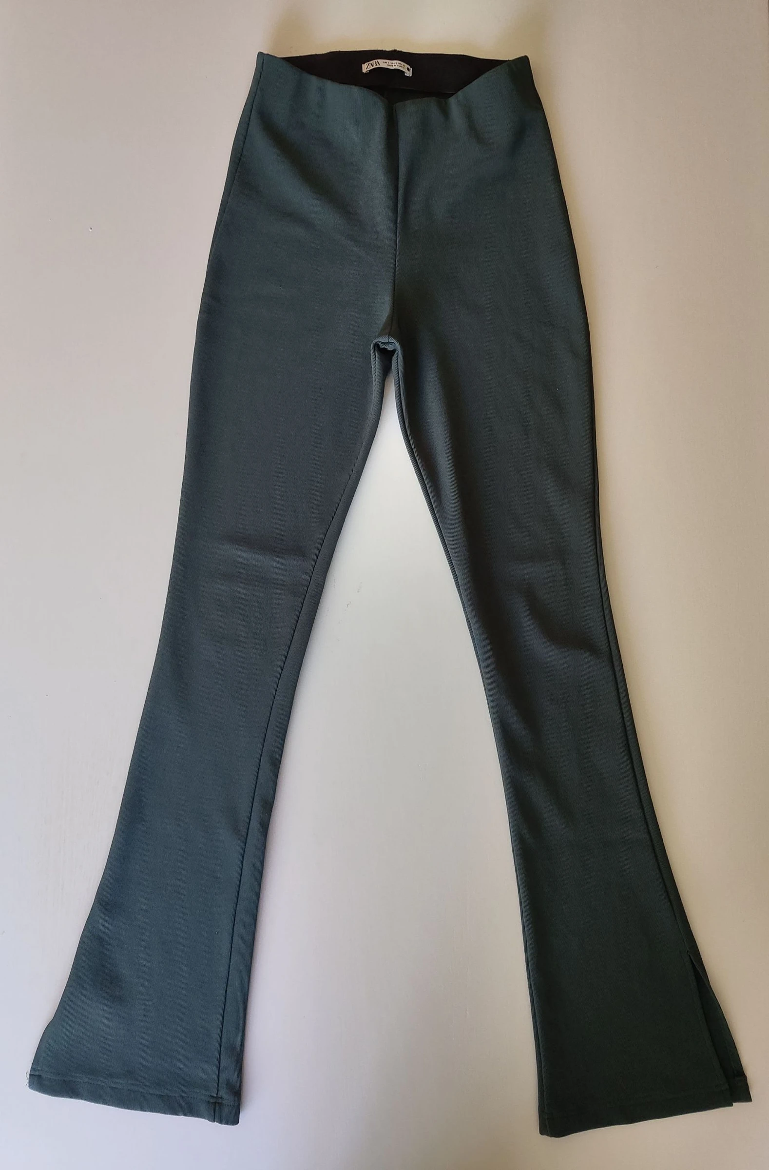 Calças senhora verde escuro Zara